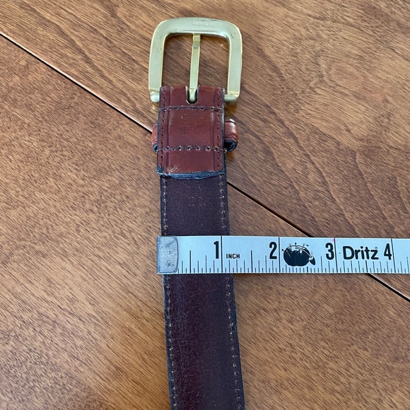 Men’s Brown Belt with Brass Buckle - Size 40 - Picture 4 of 6